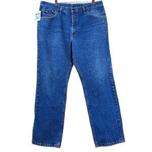 Vintage Lee Leather Patch Era Denim Jeans Men’s Size 38x30
